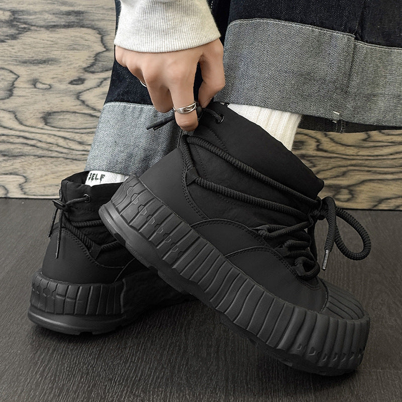 Fleece-Lined Thickened Warm Cotton Shoes Thick-Soled snow boots