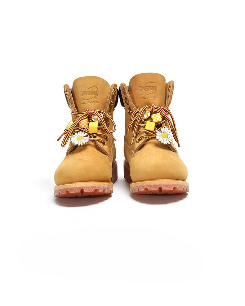 Brushed Yellow Cowhide Outdoor Boots