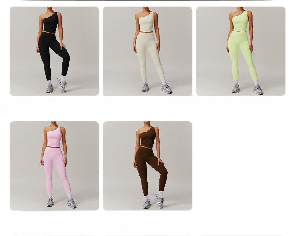 Cross-border cloud-feel quick-drying waist-slimming and comfortable yoga set, casual wear, running and fitness sports set 182