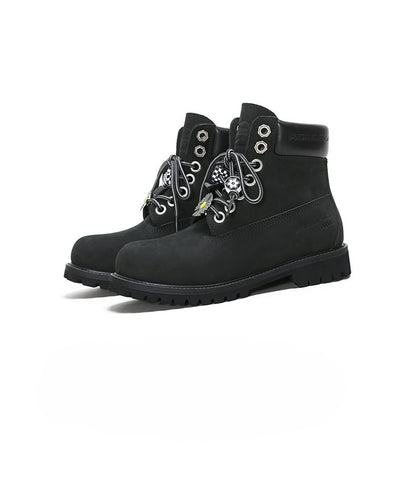 Brushed Yellow Cowhide Outdoor Boots