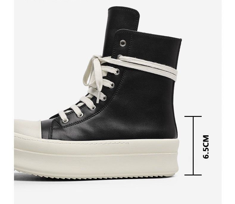 Relaxed  High-Top Zipper Shoe