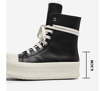 Relaxed  High-Top Zipper Shoe