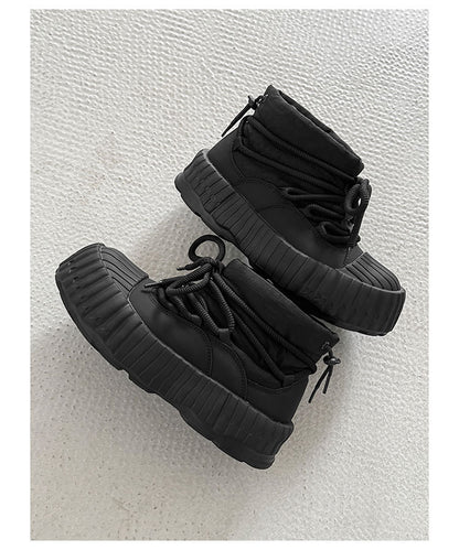 Fleece-Lined Thickened Warm Cotton Shoes Thick-Soled snow boots