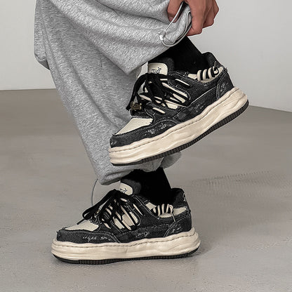 Thick-Soled  Invisible Height-Increasing Washable Dissolving sneakers