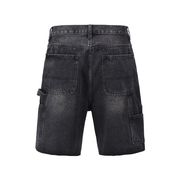 European and American high street washed workwear dad pants retro shorts denim shorts 125