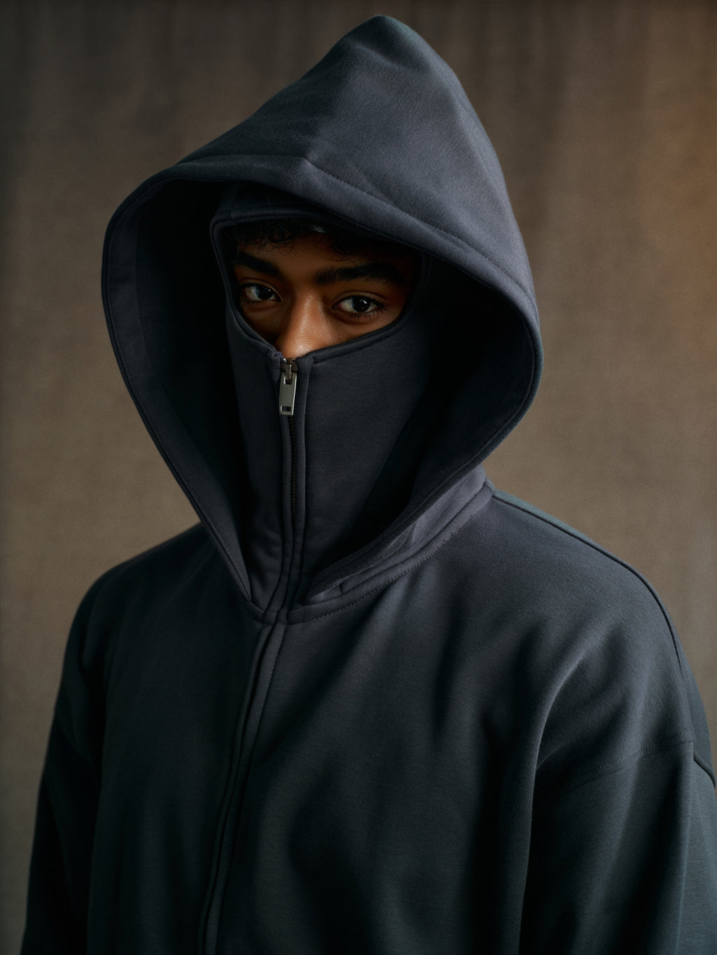 25ss Design Heavyweight Loose Outdoor Windproof Face Mask Hoodie Sweatshirt Fleece Zipper Cardigan Jacket for Men 146