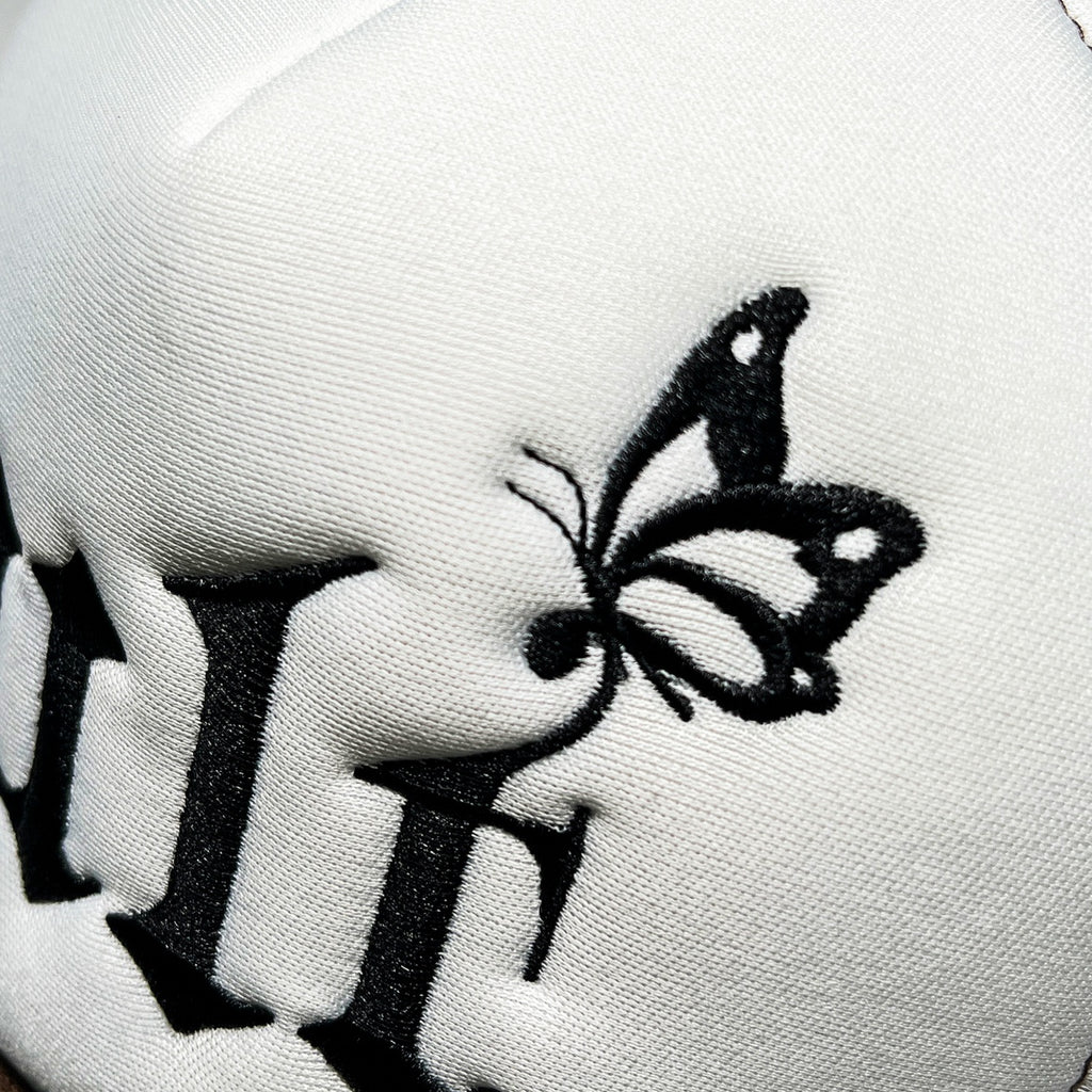 kult truck hat embroidered freighter hat for men and women street fashion casual sports butterfly dagger Brown hip hop hat