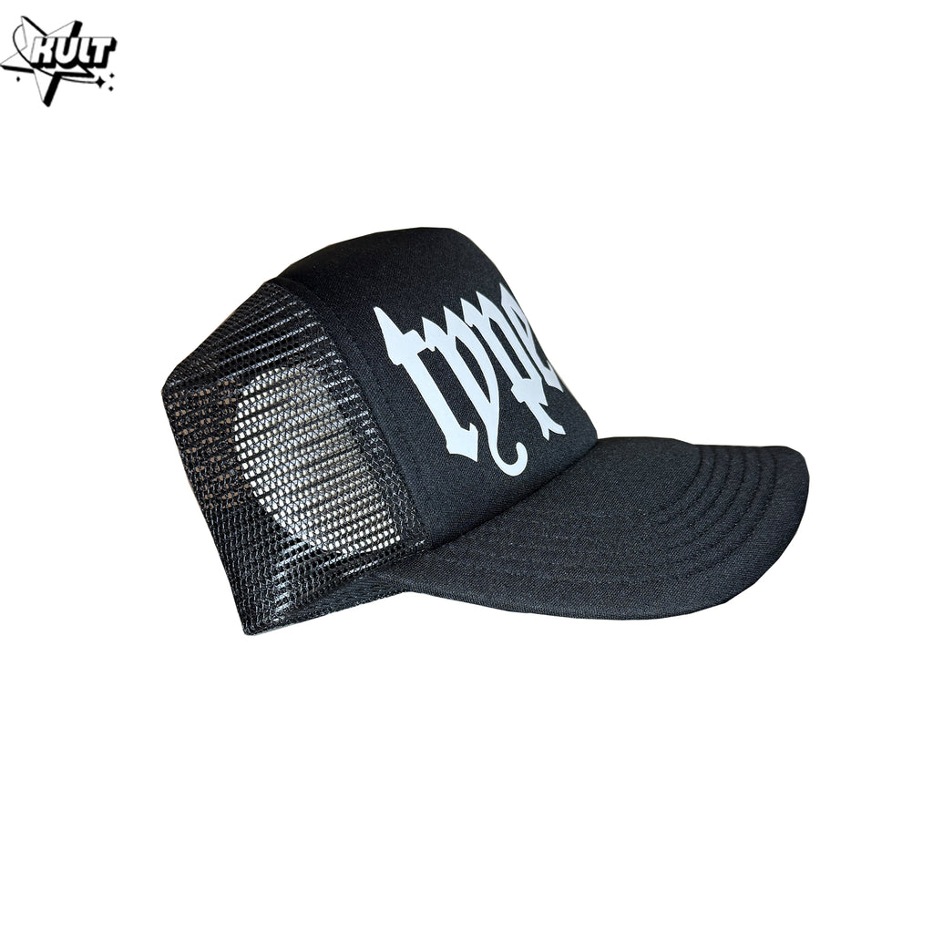 kult Original American Street Style Black Letter Curved Brim Hat for Men and Women, Street Dance Hip Hop Cap