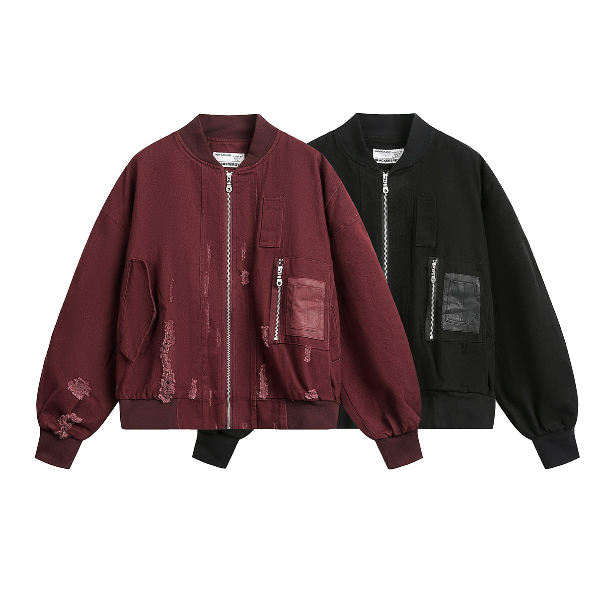 trendy brand, presents its 2025 Fall New American Retro Distressed Bomber Jacket/Baseball Jacket for Men and Women. 151