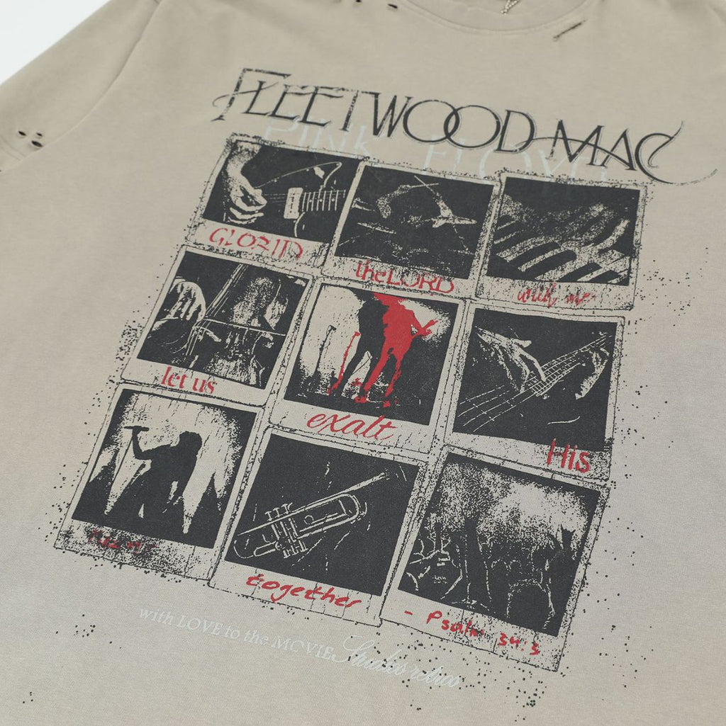 2025 Spring New Arrival: American Retro Street Style Faux Two-Piece Distressed Long-Sleeve T-Shirt (Real Shot) 135