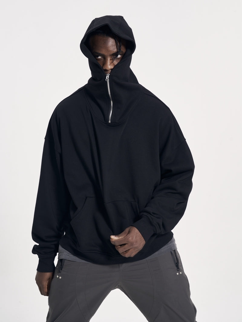 CWHAT High Street Zipper Ice Blue Washed Distressed FAR ARCHIVE Style Hoodie/Men's Base Layer 144