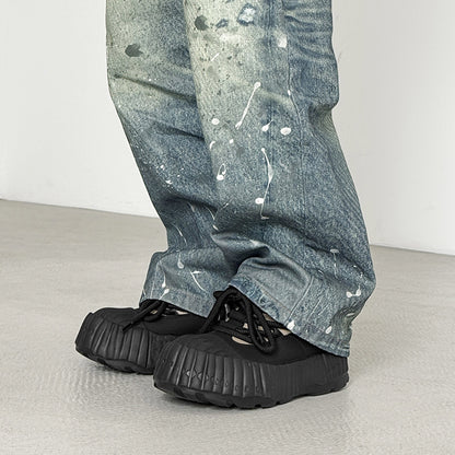 Fleece-Lined Thickened Warm Cotton Shoes Thick-Soled snow boots