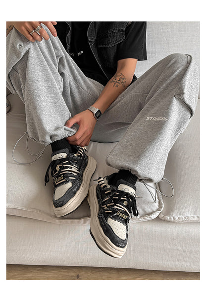 Invisible Height Increase thick-Soled Dissolving Sneakers, Red Washed