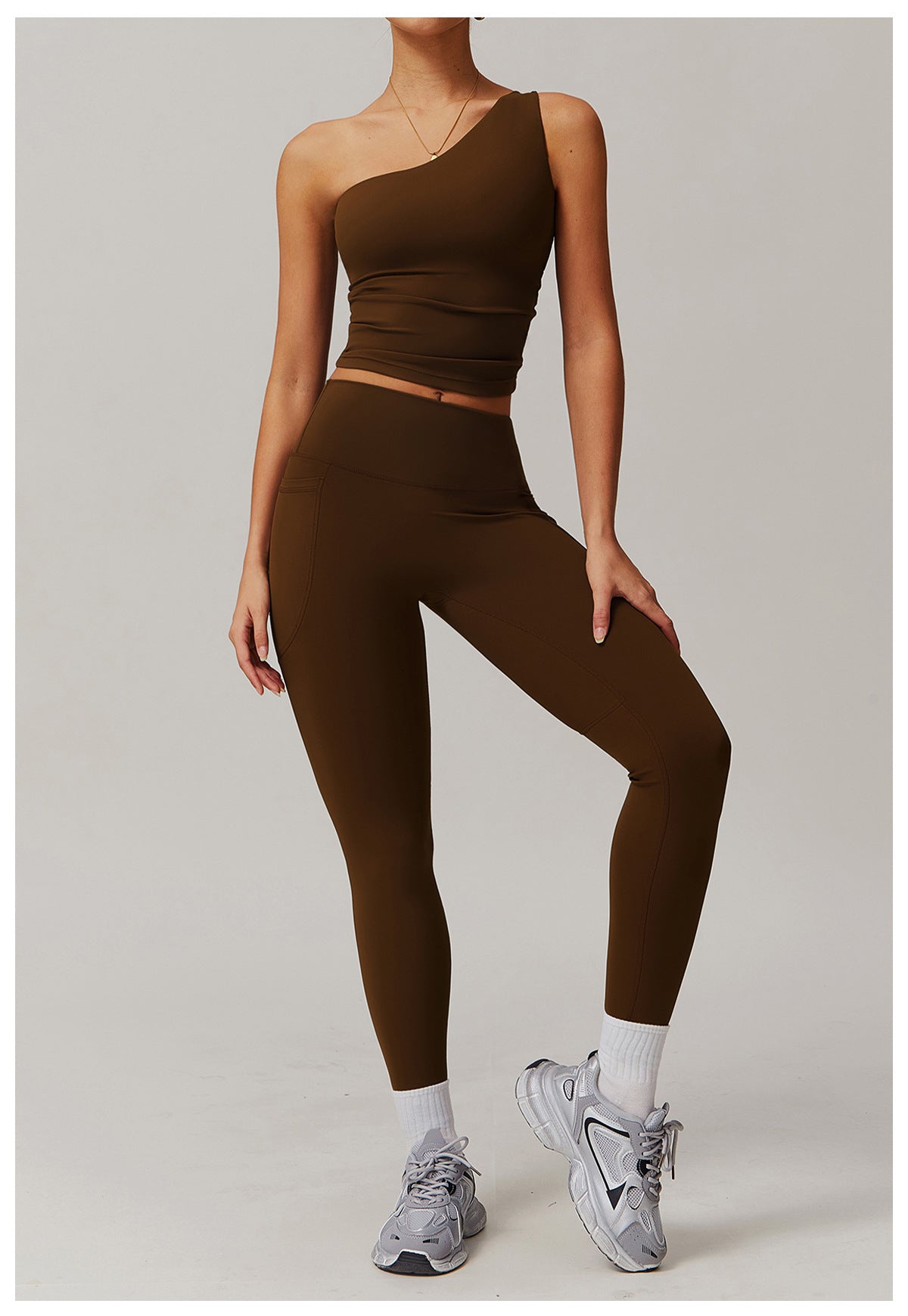 Cross-border cloud-feel quick-drying waist-slimming and comfortable yoga set, casual wear, running and fitness sports set 182