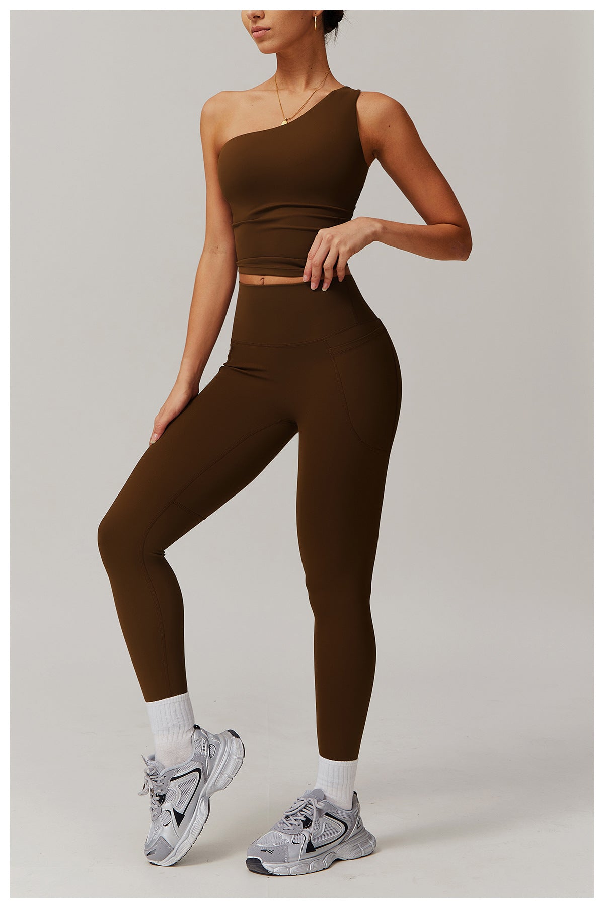 Cross-border cloud-feel quick-drying waist-slimming and comfortable yoga set, casual wear, running and fitness sports set 182