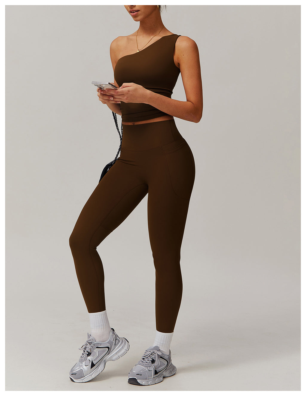 Cross-border cloud-feel quick-drying waist-slimming and comfortable yoga set, casual wear, running and fitness sports set 182