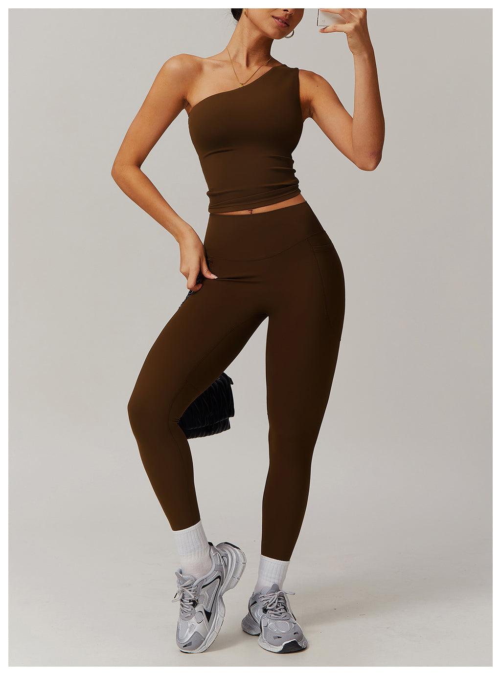 Cross-border cloud-feel quick-drying waist-slimming and comfortable yoga set, casual wear, running and fitness sports set 182