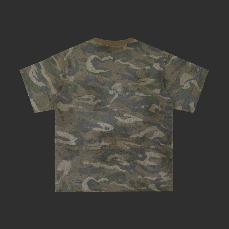 Camouflage Rock Band Graphic Dropped Shoulder Tee | FlipFit
