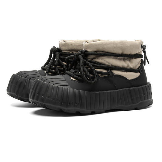 Fleece-Lined Thickened Warm Cotton Shoes Thick-Soled snow boots