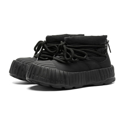 Fleece-Lined Thickened Warm Cotton Shoes Thick-Soled snow boots