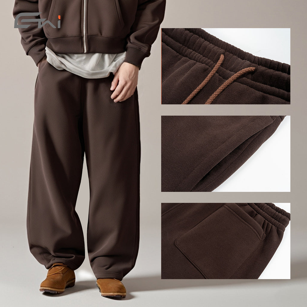 Men's Clothing | Autumn/Winter New Heavyweight Zipper Sweatshirt and Pants Set, High-Quality Loose Fit Trendy Casual Suit102