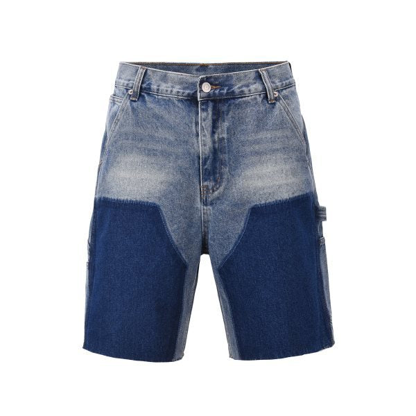 European and American high street washed workwear dad pants retro shorts denim shorts 125