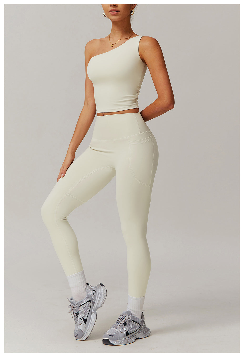 Cross-border cloud-feel quick-drying waist-slimming and comfortable yoga set, casual wear, running and fitness sports set 182