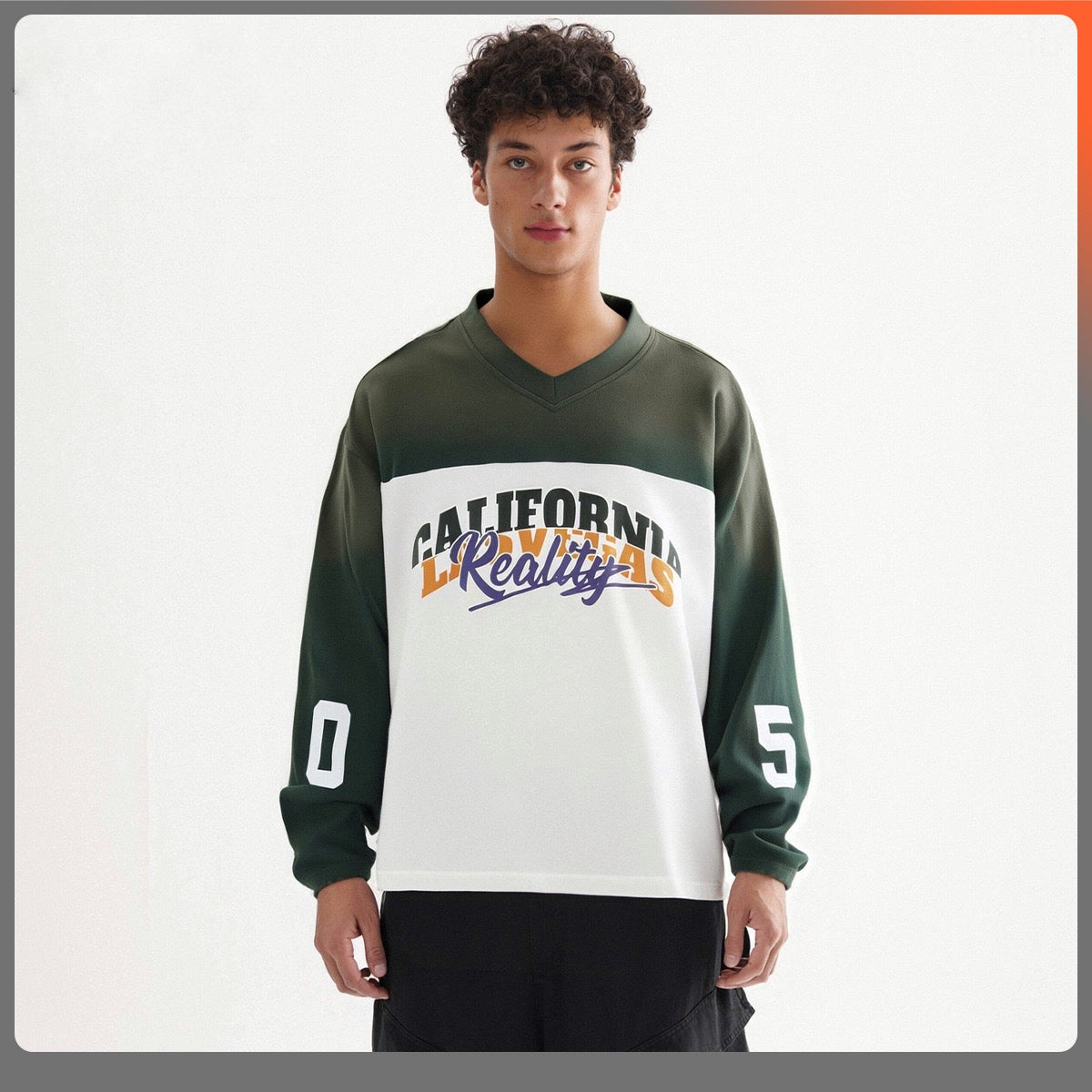 ETAI Men's Wear | Trendy Heavyweight Loose-fitting Short-sleeved Jersey T-shirt, High-quality Pure Cotton Men's V-neck T-shirt 107