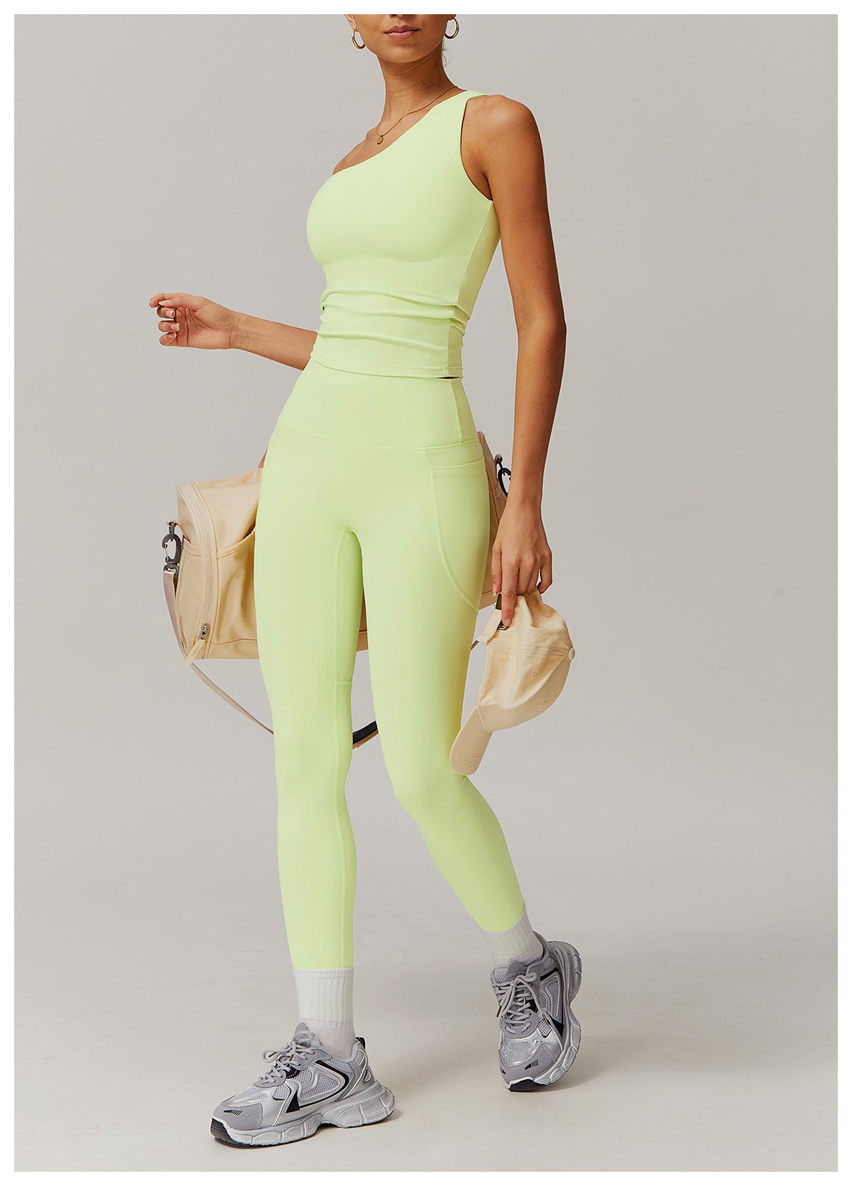 Cross-border cloud-feel quick-drying waist-slimming and comfortable yoga set, casual wear, running and fitness sports set 182