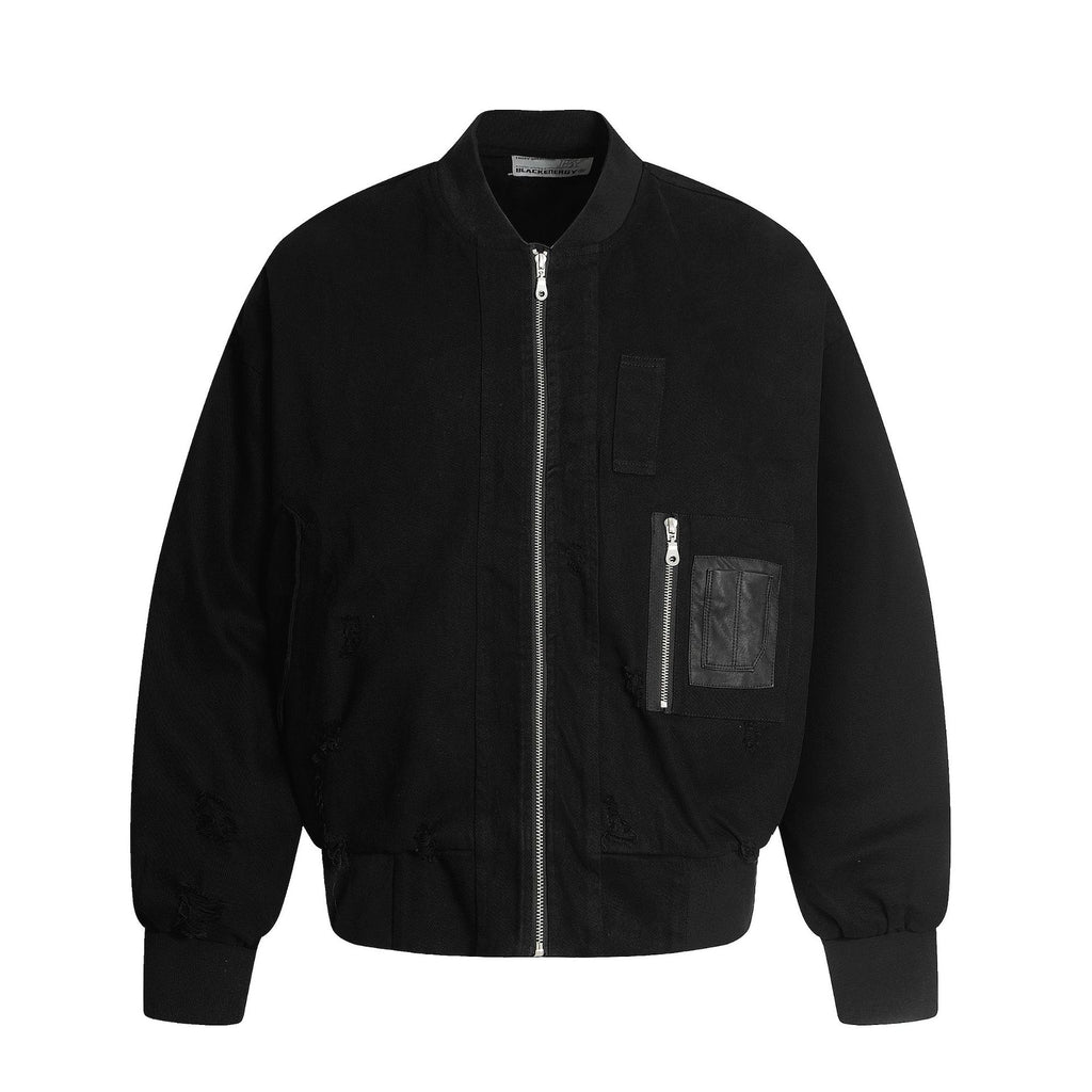 trendy brand, presents its 2025 Fall New American Retro Distressed Bomber Jacket/Baseball Jacket for Men and Women. 151