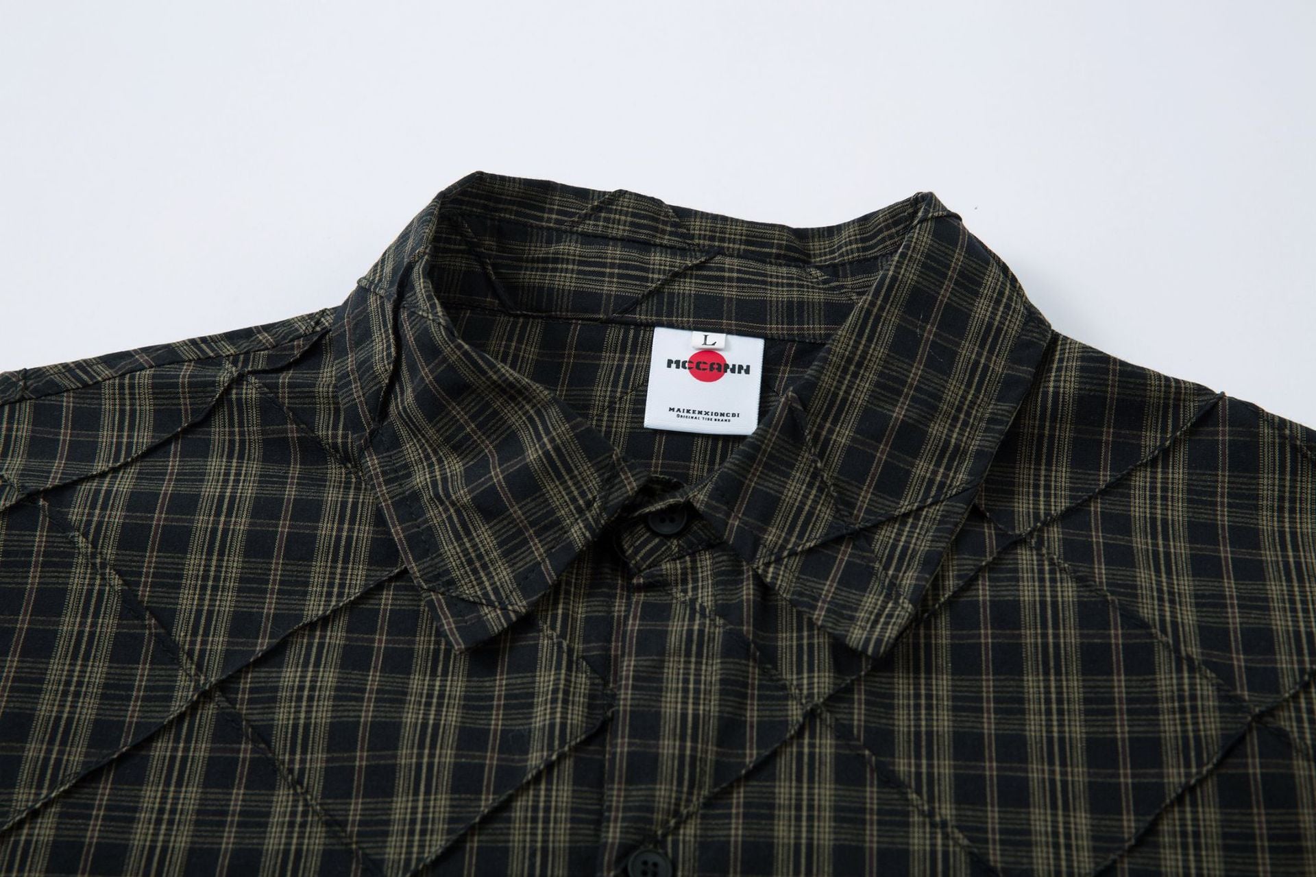 Spring New Arrival American Retro Loose-fitting Heavy-duty Striped Faux Two-piece Long-sleeved Shirt 167