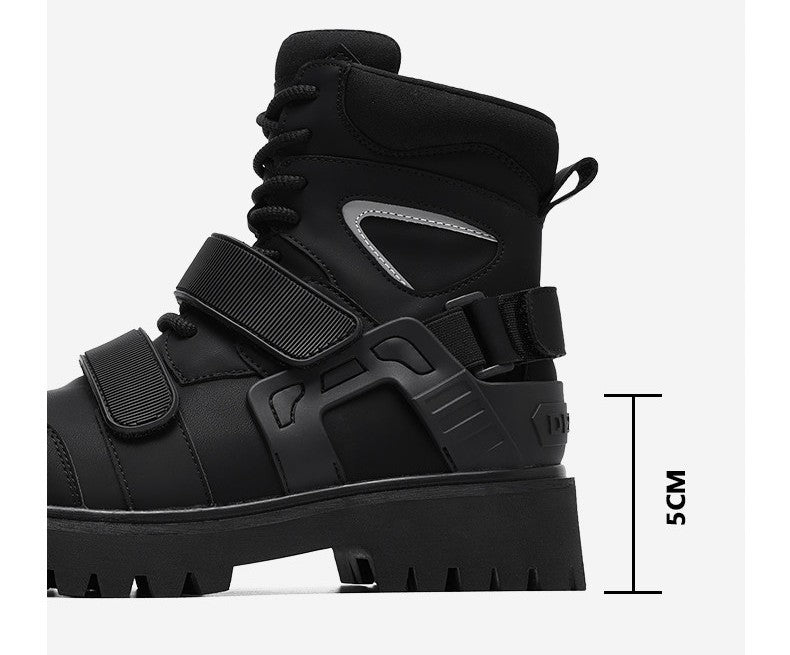 Velcro Martin Deconstructed Motorcycle Boots