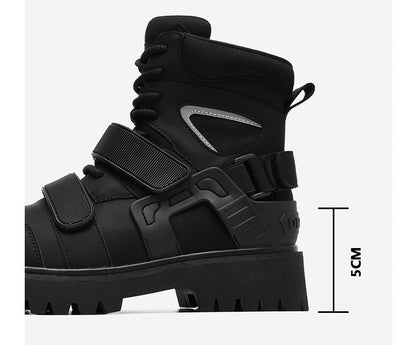 Velcro Martin Deconstructed Motorcycle Boots