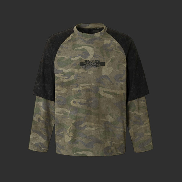 Camo Varsity Raglan LS