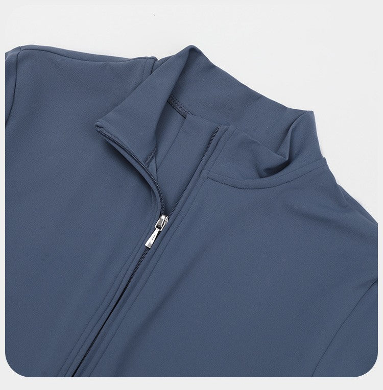 Cross-border zipper cloud-feel long-sleeved yoga bodysuit, high-intensity fitness exercise one-piece bodysuit 181