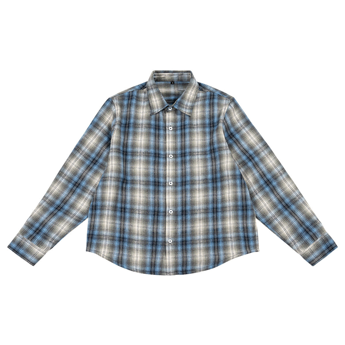 Men's Clothing | Loose-fitting, Drop-shoulder plaid shirt, long-sleeved, trendy, high-quality men's autumn outerwear. 164