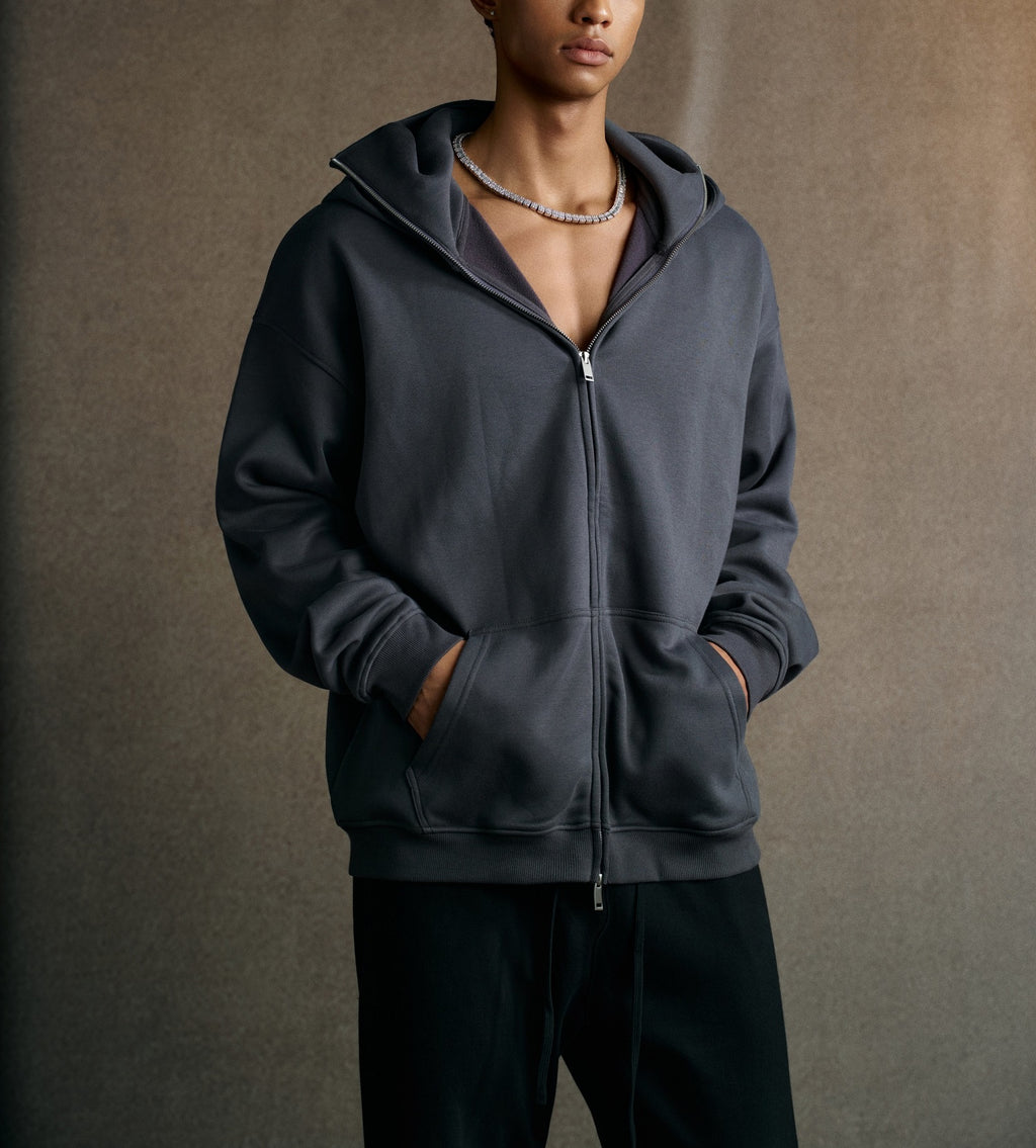 25ss Design Heavyweight Loose Outdoor Windproof Face Mask Hoodie Sweatshirt Fleece Zipper Cardigan Jacket for Men 146