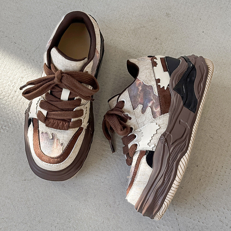 Thick-Soled Unisex Amber Style Melting sneakers