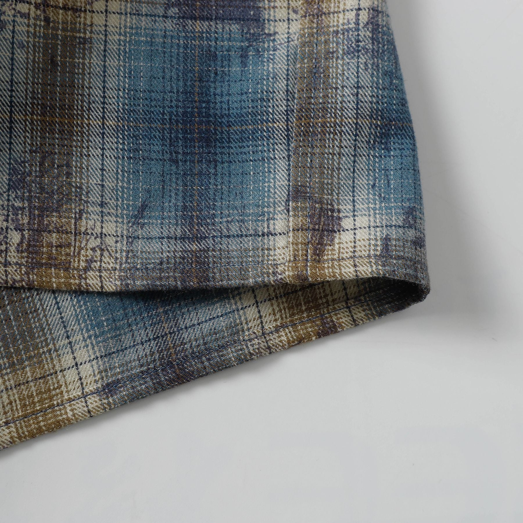 2025 Spring New Arrival: American Retro Street Style Faux Two-Piece Design Long-Sleeved Shirt 166