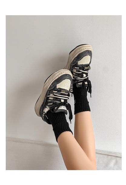 Thick-Soled  Invisible Height-Increasing Washable Dissolving sneakers