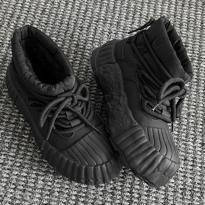 Fleece-Lined Thickened Warm Cotton Shoes Thick-Soled snow boots