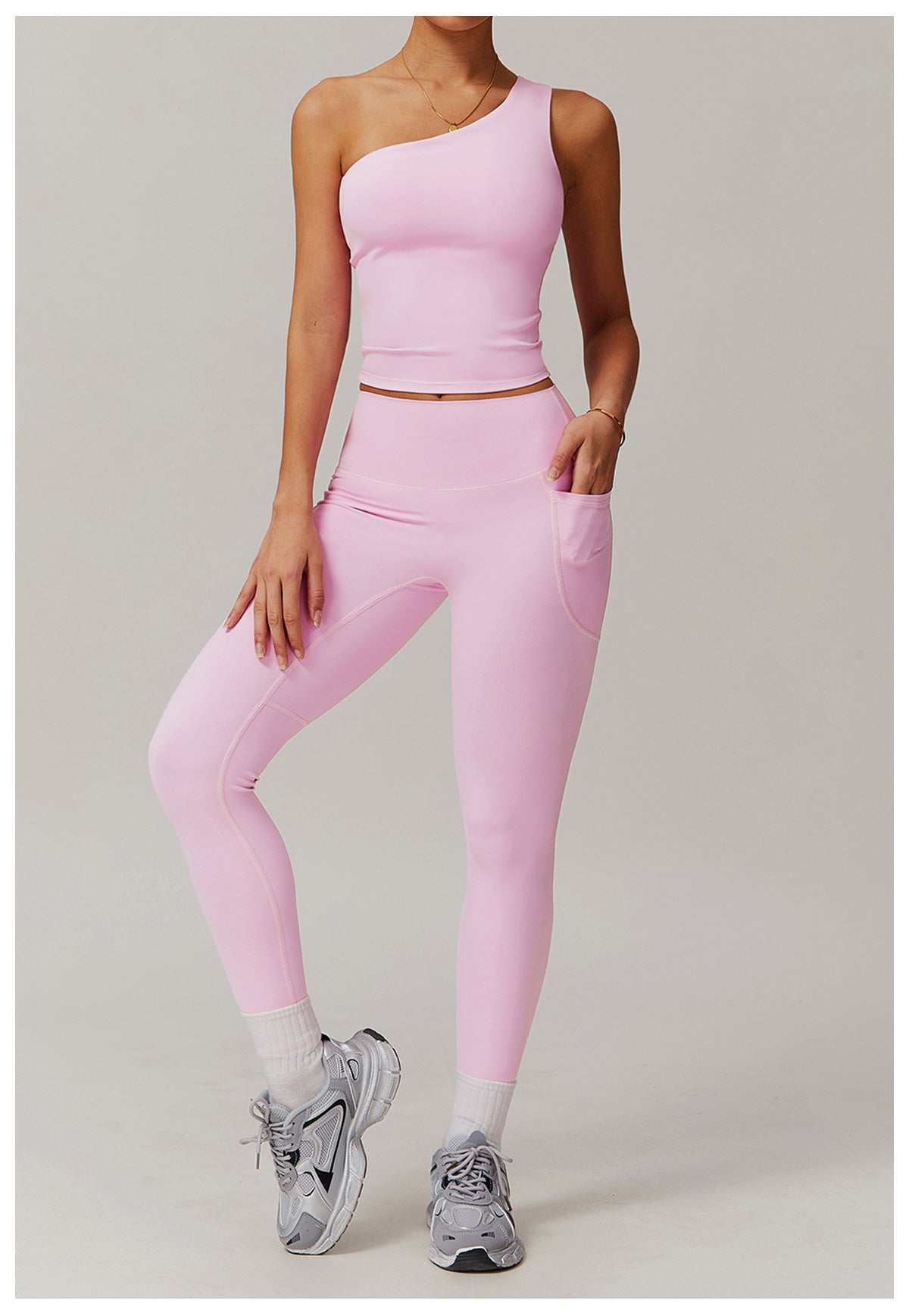 Cross-border cloud-feel quick-drying waist-slimming and comfortable yoga set, casual wear, running and fitness sports set 182