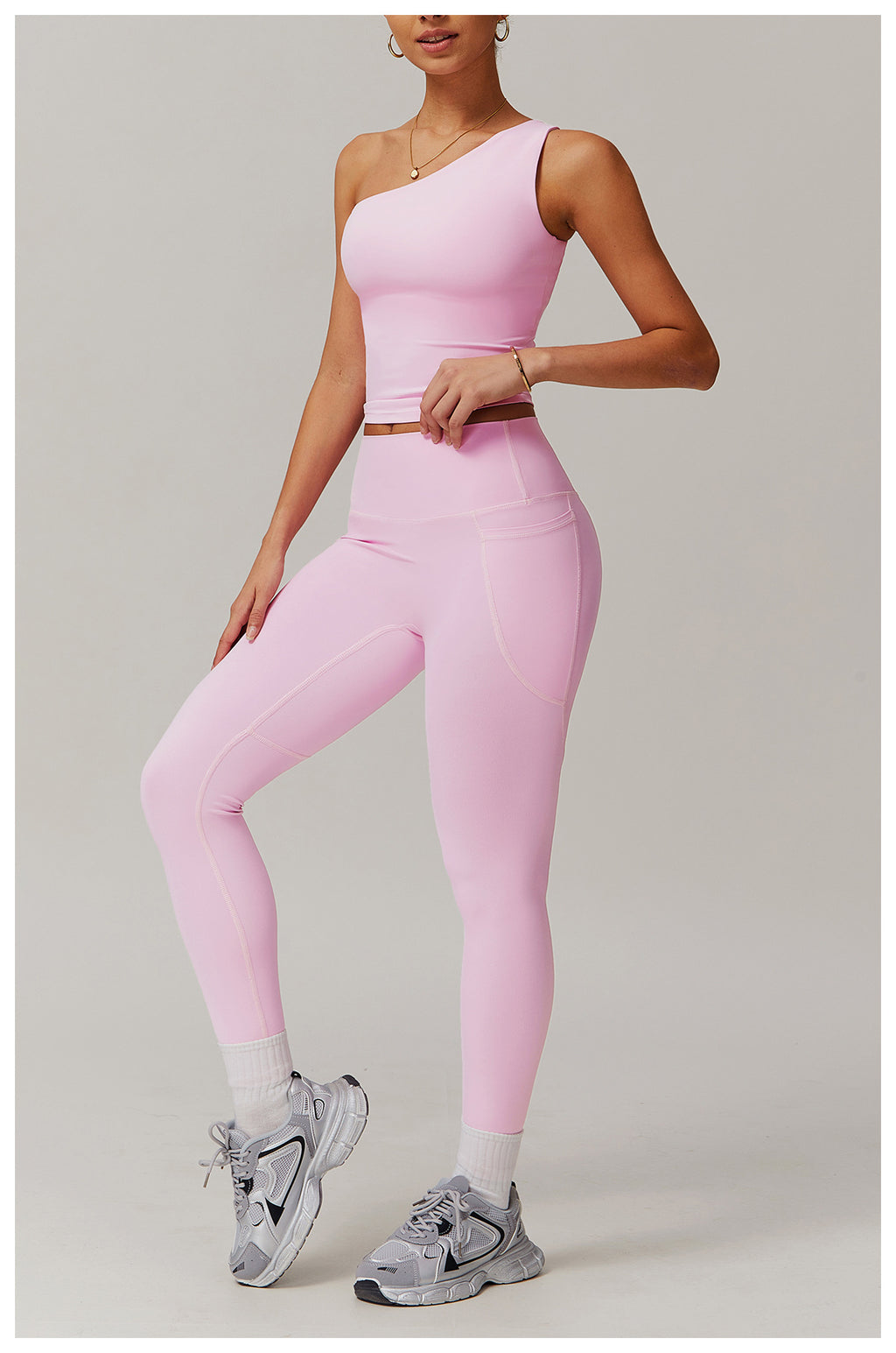 Cross-border cloud-feel quick-drying waist-slimming and comfortable yoga set, casual wear, running and fitness sports set 182