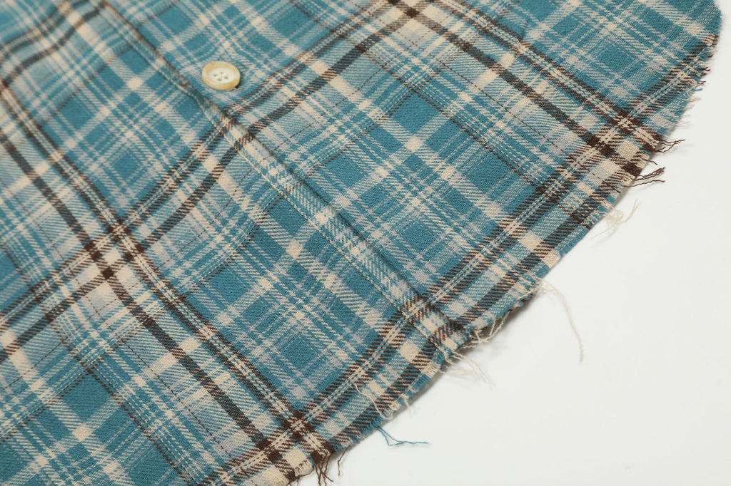 European and American High Street Vintage Craft Plaid Round Edge Design Plaid Cardigan Long Sleeve Shirt