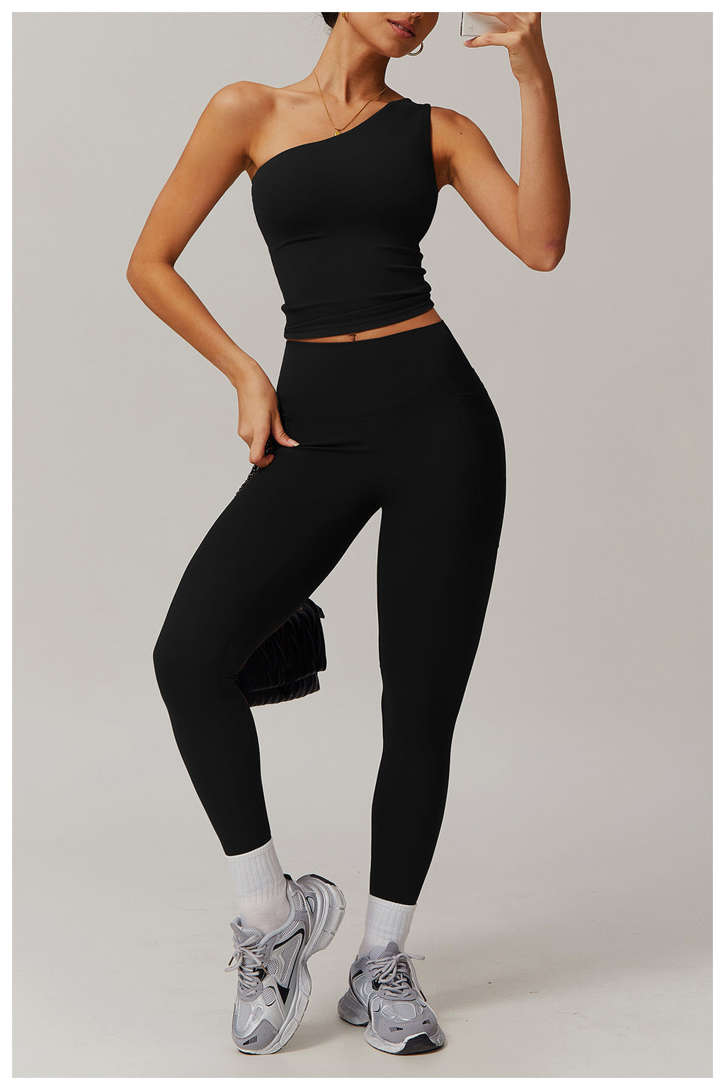 Cross-border cloud-feel quick-drying waist-slimming and comfortable yoga set, casual wear, running and fitness sports set 182