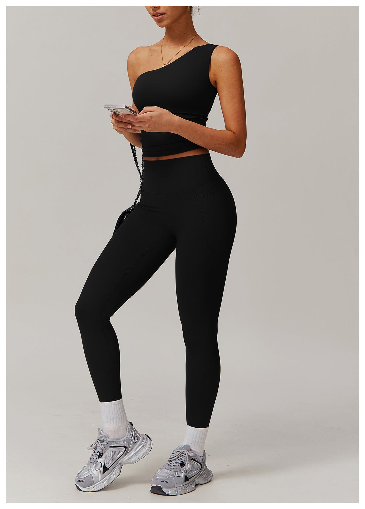 Cross-border cloud-feel quick-drying waist-slimming and comfortable yoga set, casual wear, running and fitness sports set 182