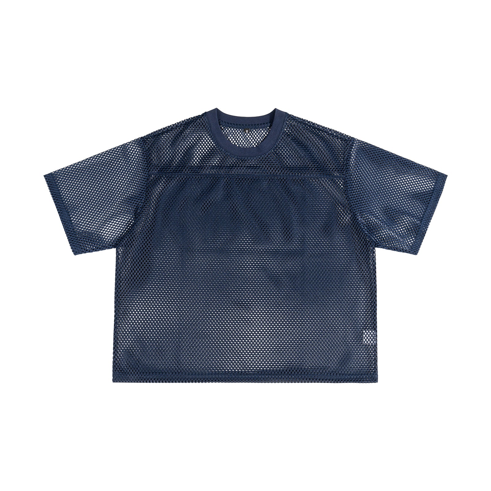 In stock, short-sleeved, wide-fit mesh sportswear, polygonal mesh, loose fit, casual sports printed men's T-shirt. 129