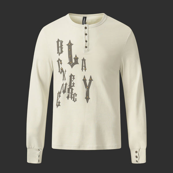Gothic Studded Henley LS