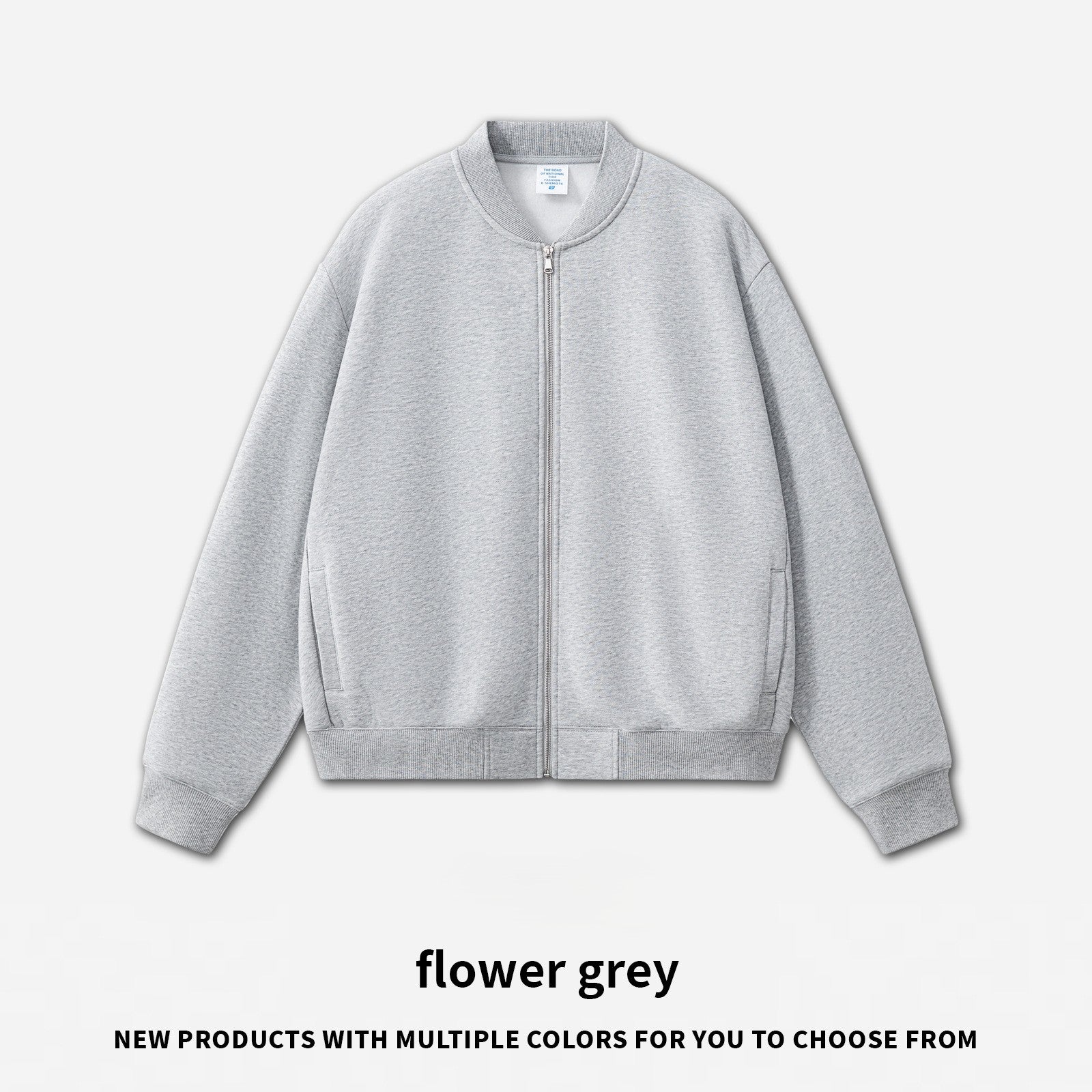 RS Men's Clothing | Cross-border Old Money Style Baseball Jacket Clean Fit Fleece 350G American Zipper Jacket for Men 141