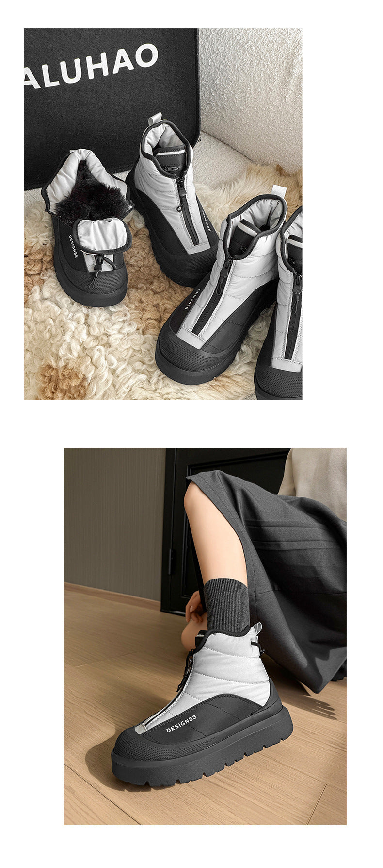 Functional Fleece Lined Non Slip Snow Boot